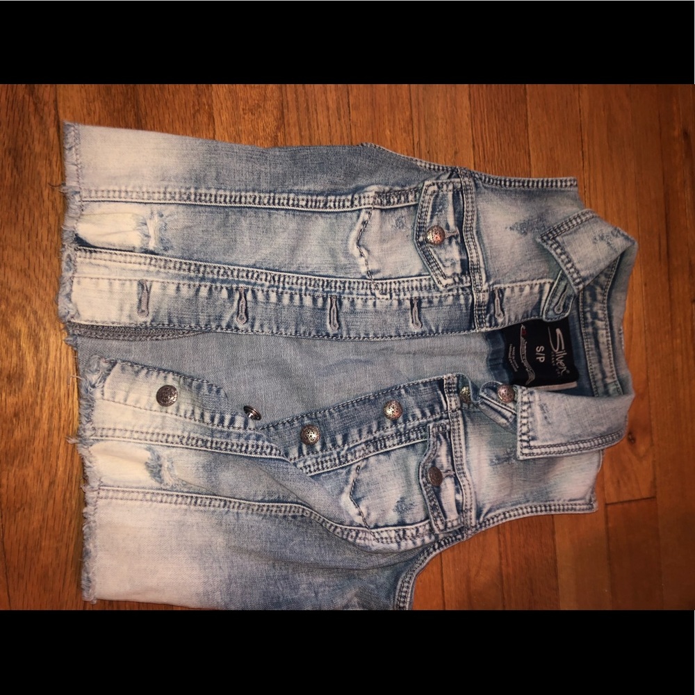 Silver brand Denim Vest size small